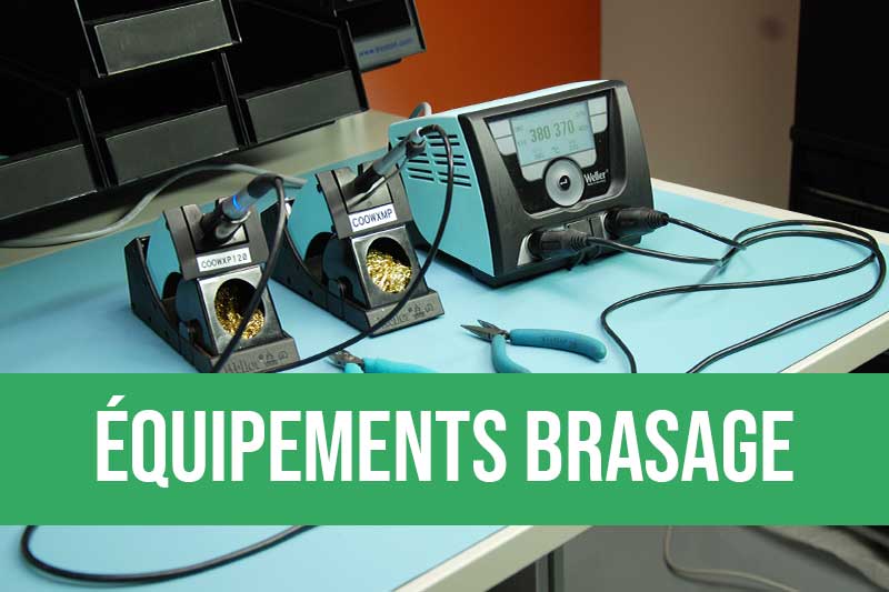 Equipements Weller, Erem, et Apex Tools pour le brasage manuel et automatique : station de brasage WT, station WX, fer à souder, station à air chaud, robot de brasage WTBR, pannes LT, ET, RT, XNT, XHT, station de réparation WTQB