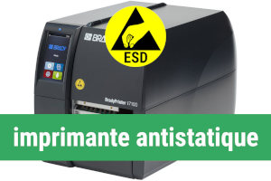 imprimante antistatique Brady i7100 ESD pour fabrication cartes électroniques et PCB en zone EPA protégée des décharges électrostatiques