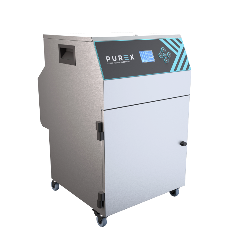 Extracteurs de fumées, particules, COV, poussières et polluant de l'air Purex Purex 200 et Purex 400 - brasage - fabrication de cartes électroniques PCB.