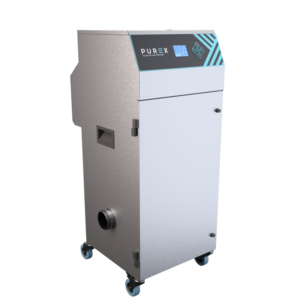 Extracteur de fumées, particules, COV, poussières et polluant de l'air Purex 400i PVC pour marquage laser du PVC et des polymères chlorés