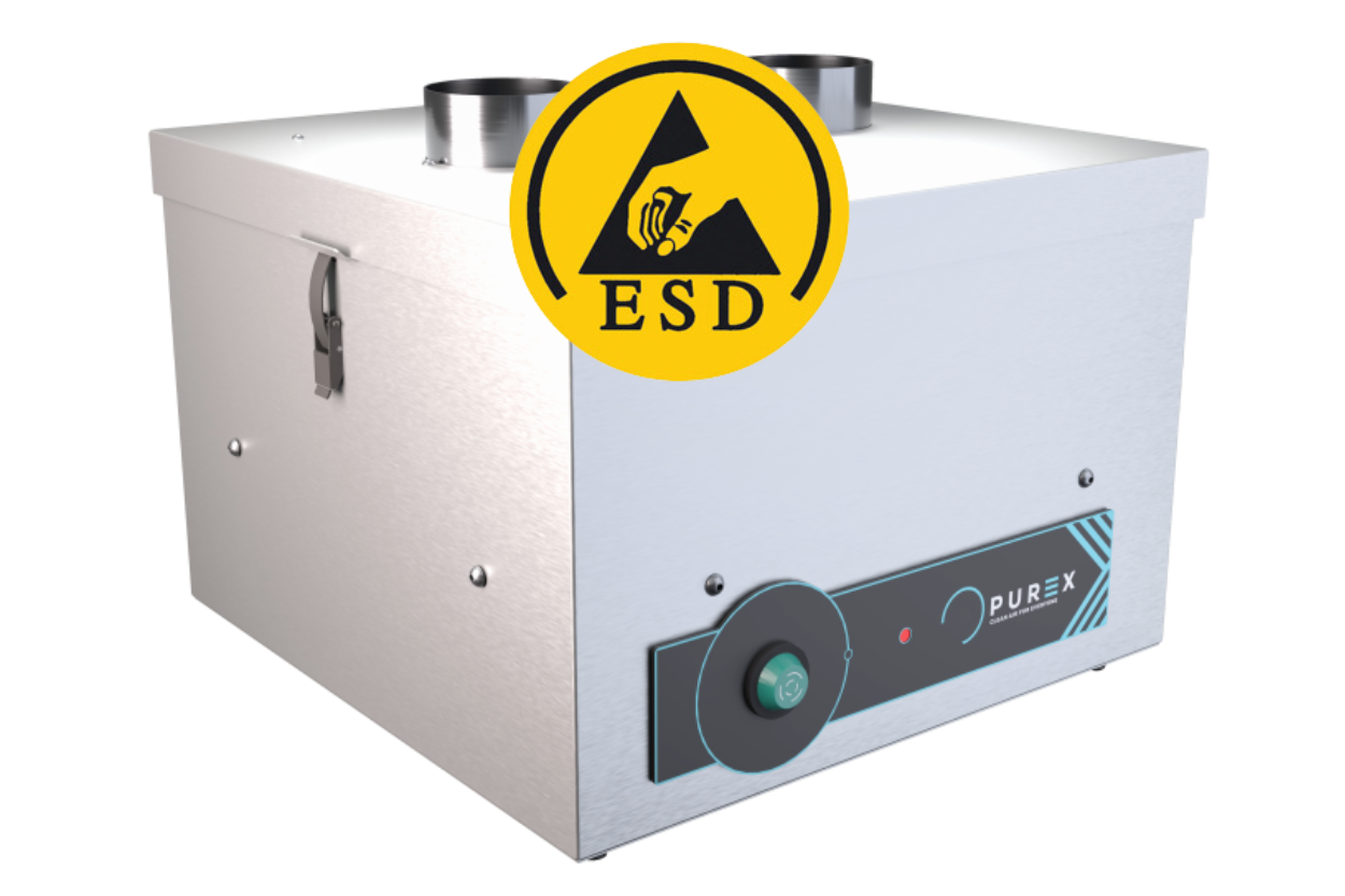 extracteur de polluants de l'air Purex Fumebuster - aspiration de fumées de brasage manuel - antistatique ESD - aspiration de solvants - hotte sorbonne d'aspiration