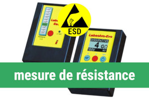 mega-ohmmètre / megohmmètre / mesure de résistance Gigalab et Labeohm de Iteco - matériel et équipements ESD décharges électrostatiques