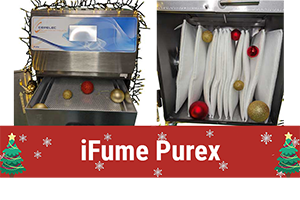 extracteur Purex iFume 400i système d'aspiration des polluants, fumées, particules, poussières, COV générés par marquage et gravage laser