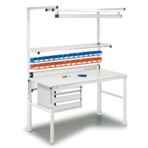 Table réglable TPH Treston avec tablette intégrée et hauteur ajustable