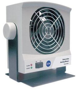 Ioniseur 6432e compact pour contrôle de l’électricité statique, avec support de montage universel, alarme LED rouge, compatible salle propre ISO 5, tension d’alimentation 24V